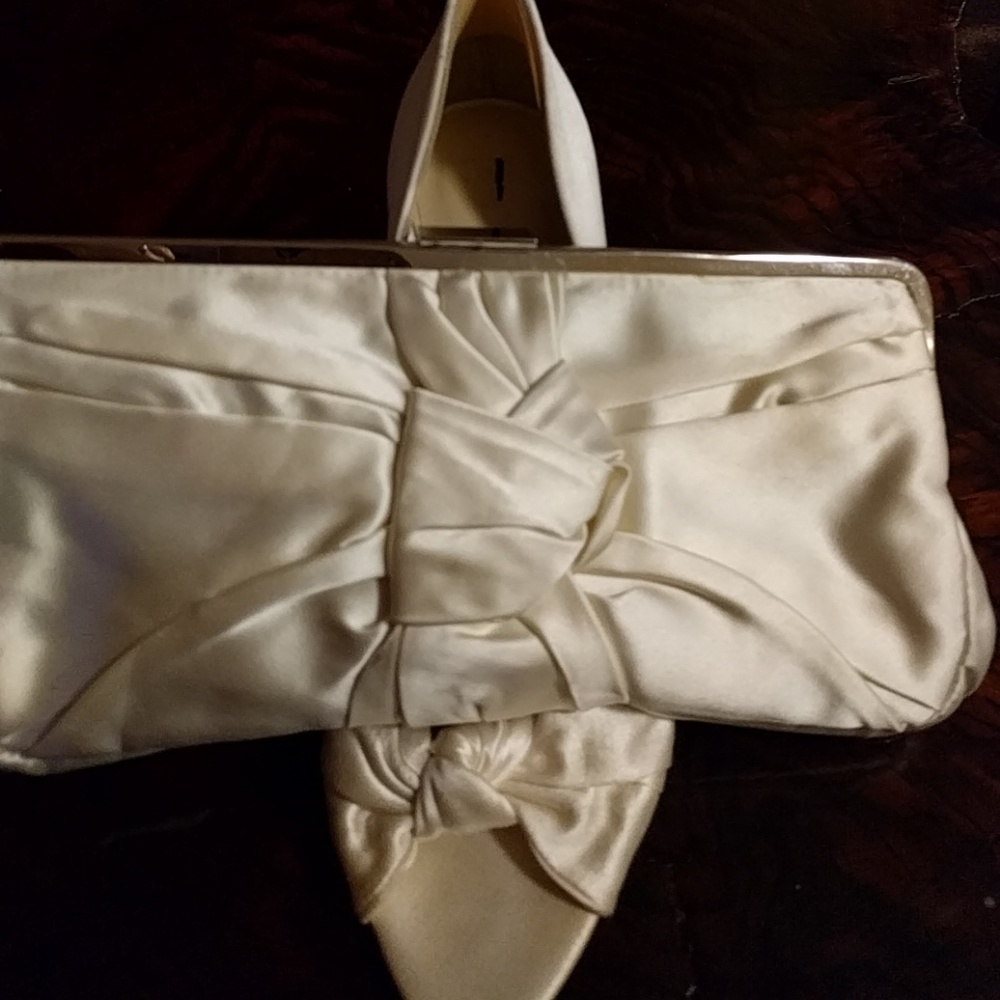 J. Crew satin clutch nwot