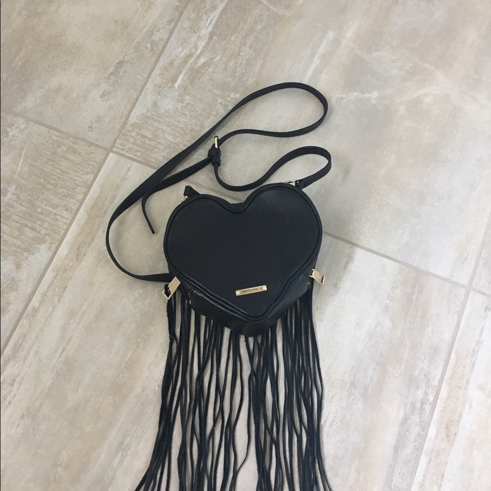 Rebecca Minkoff Crossbody, heart shaped fringe 👛