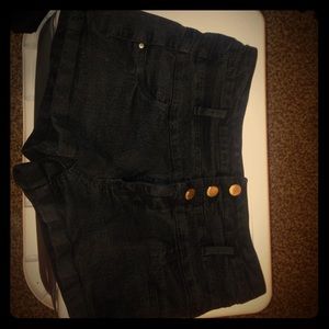 Black high wasted shorts