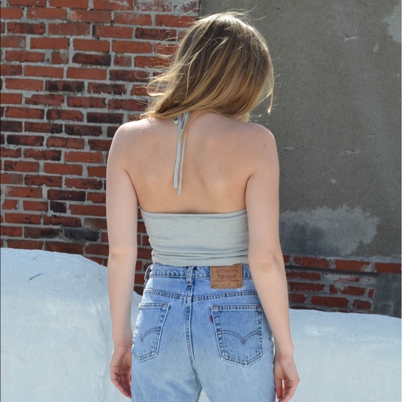 ❗️SOLD❗️Vintage Express Metallic Halter Top - Picture 2 of 2