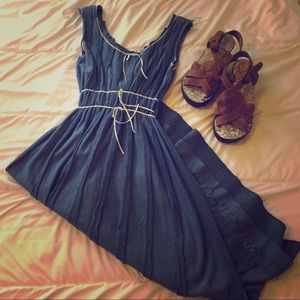 Sweet Blue Designer Terry Cloth Dress!! EUC!