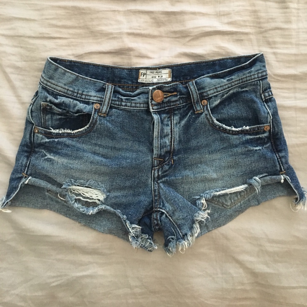 Free people jean shorts