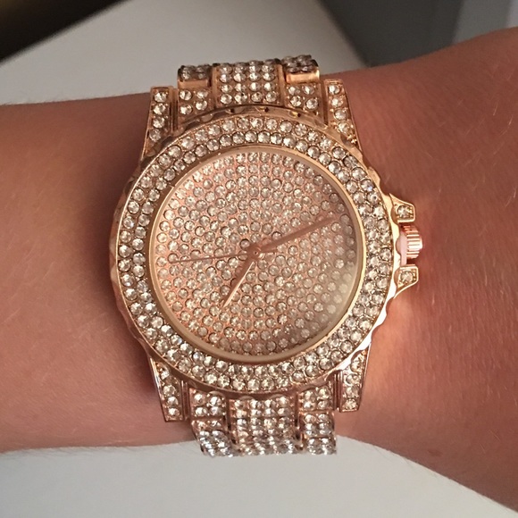 Rose Gold Dimond Watch - Picture 2 of 3