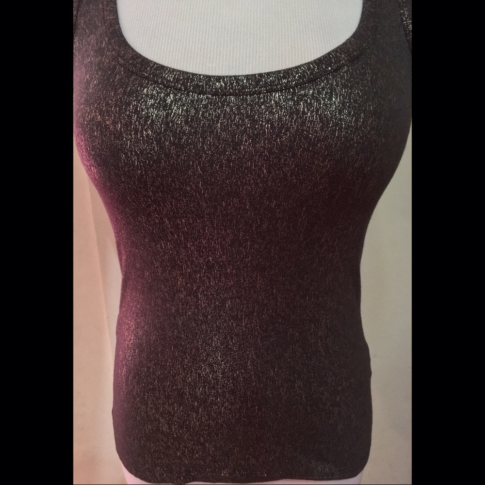 French Connection Molten Bronze Shimmer Top-XS