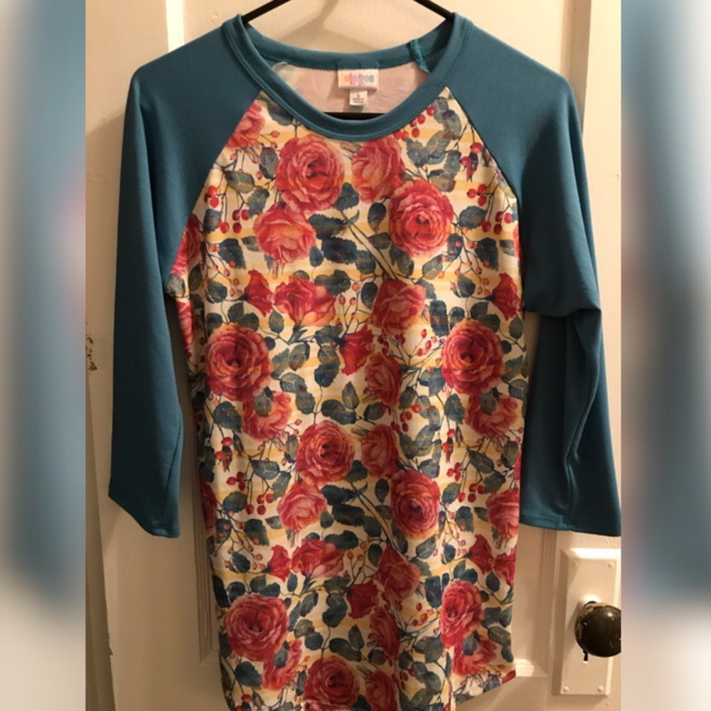 S Floral Striped LuLaRoe RARE Randy