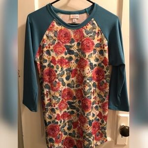 S Floral Striped LuLaRoe RARE Randy