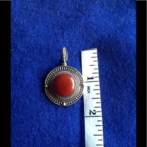 Sterling Silver and Carnelian Pendant