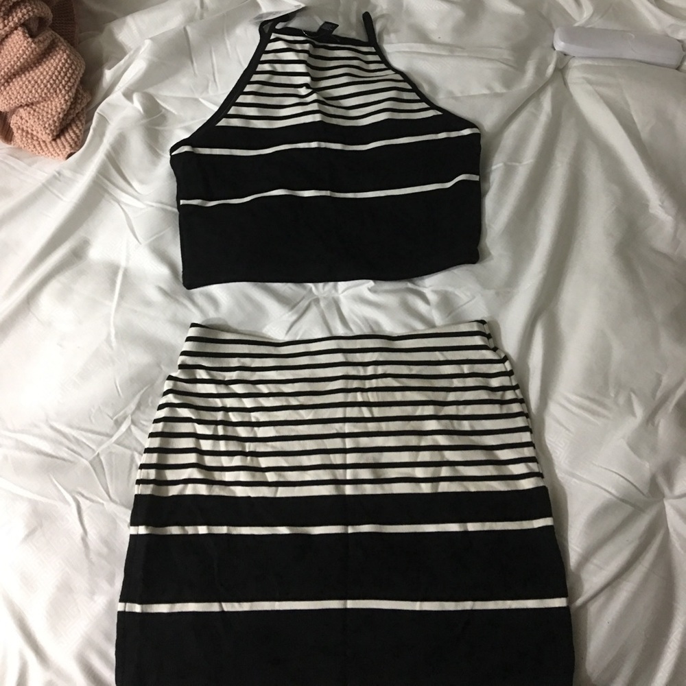 Two Piece Mini Skirt Set