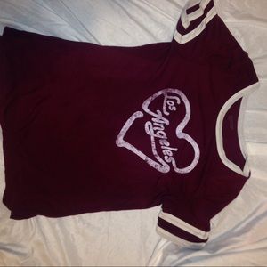 Red love los angles shirt