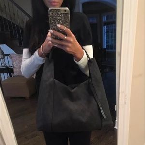 Gucci black denim GG logo hobo bag