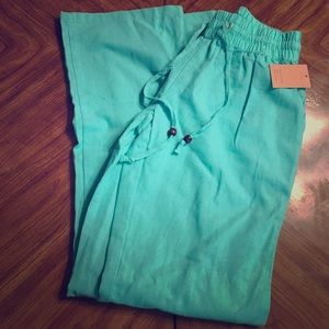 Linen pants- mint color