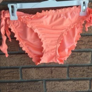 Never worn VS neon peach bikini bottoms