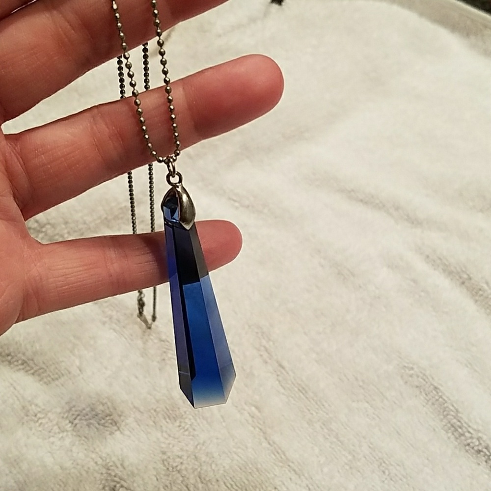 Blue crystal necklace