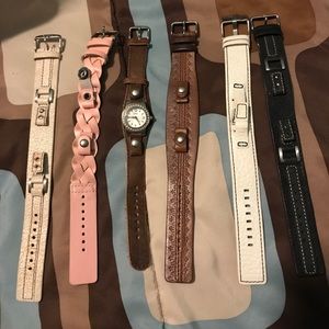 Fossil watch set 6 bands 1 watch face