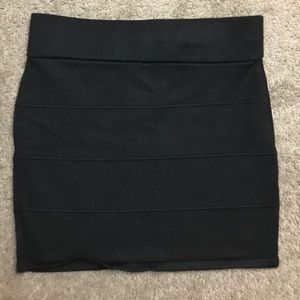 Black mini skirt