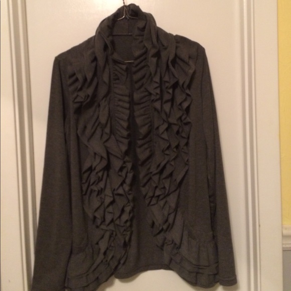 Sweaters - Ruffled cardigan.