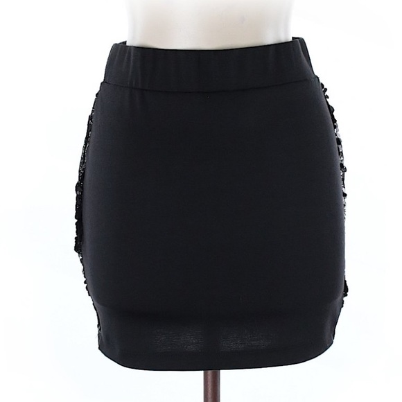 Iz Byer Skirts 525 Black Sparkly Sequined Shimmer Skirt Poshmark