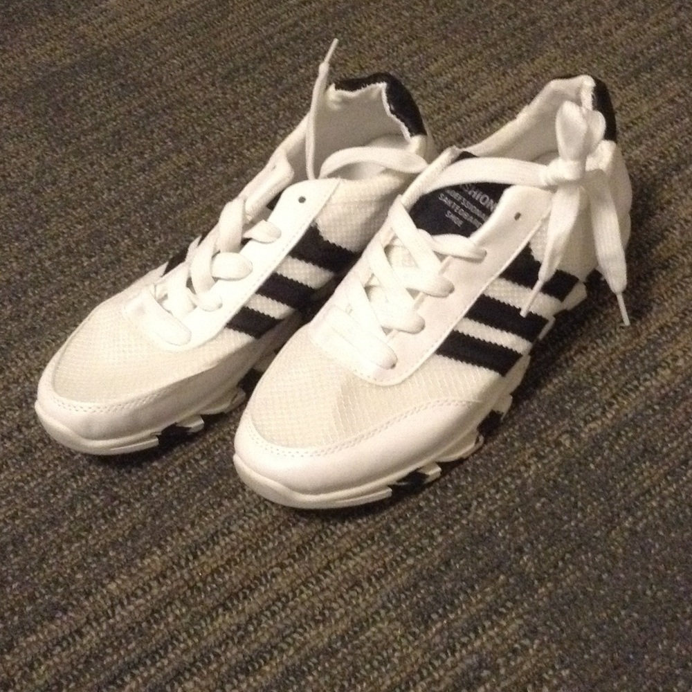 White and black sneaker