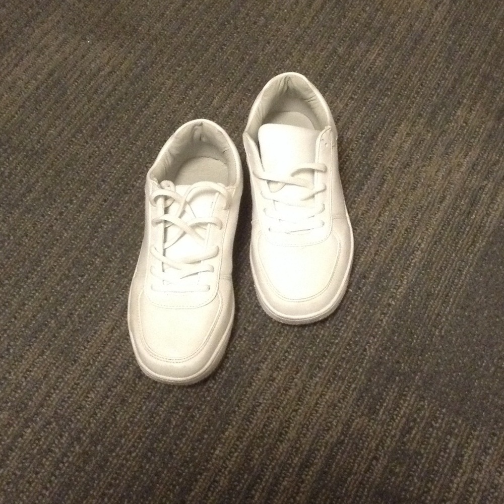 Clean white sneakers