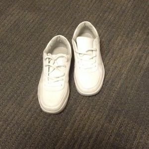 Clean white sneakers