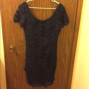 Lilly Pulitzer Navy Blue Marta Lace Dress size 8