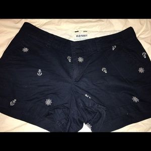 Navy Blue & White Old Navy Shorts