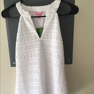 NWT Lilly Pulitzer Arya Tank Resort White SIZE XXS