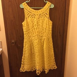 Lilly Pulitzer Yellow Lace Foley Dress in Medium