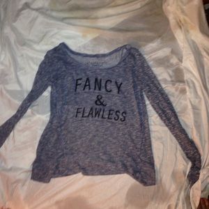 Blue fancy and flawless knit light sweater