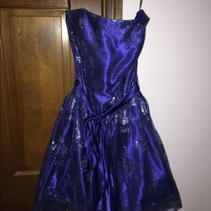 Blue dress! Only worn once in wonderful condition