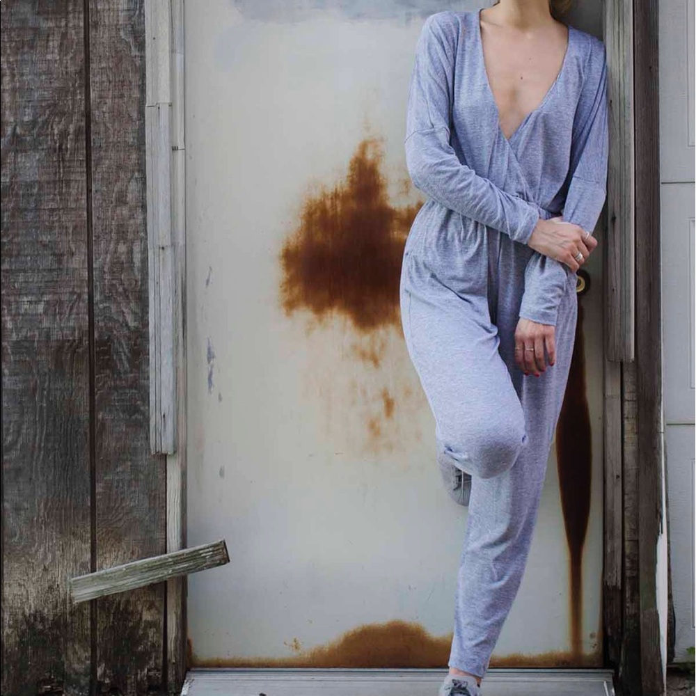 American Apparel medium grey jumpsuit