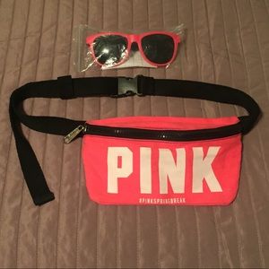 Pink Fanny Pack with matching Pink Sunglasses