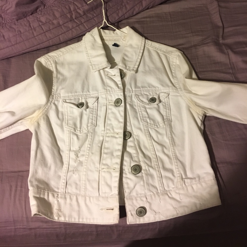 White crop jacket