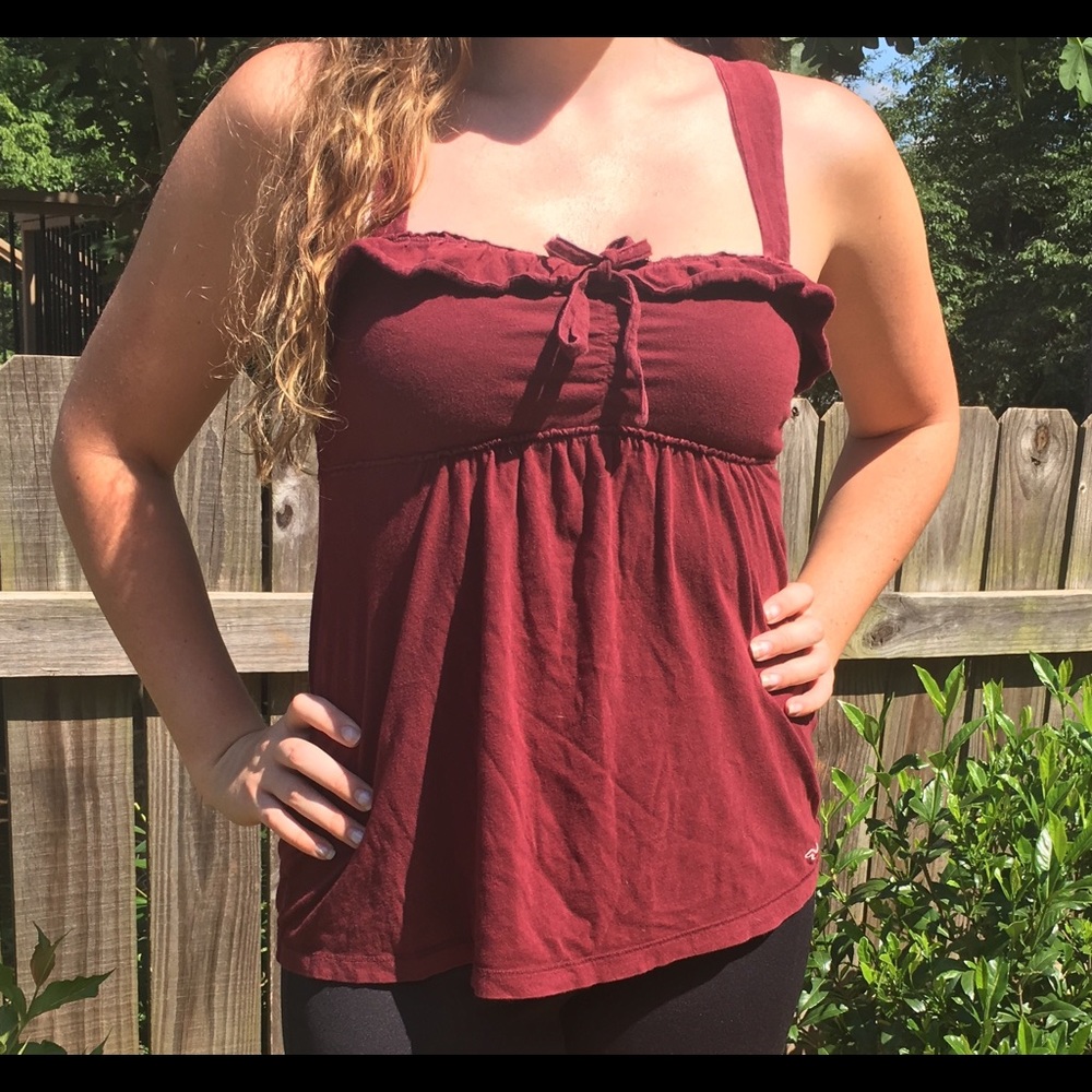 Flowy, red summer Hollister tank top