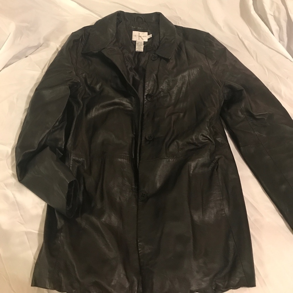 CK jeans leather blazer super soft