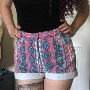 High Waist Festival Shorts