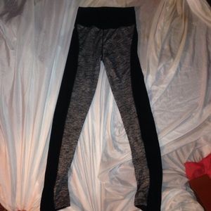 Gray and black leggings