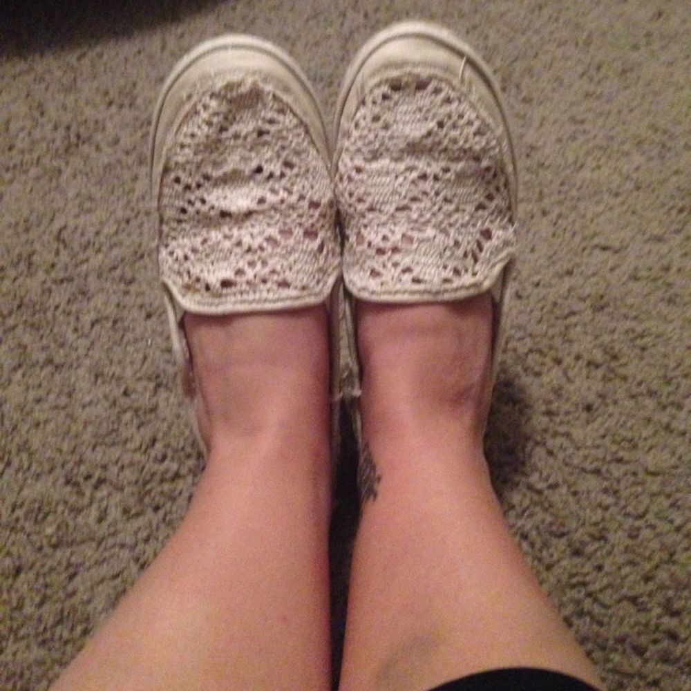 Crocheted slip on rocket dog shoes