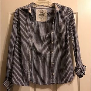 Button down stripped blouse