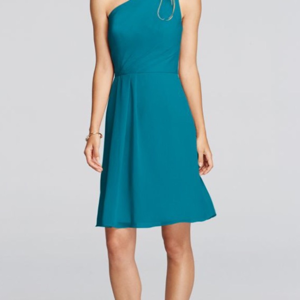 Teal Davids Bridal bridesmaids dress
