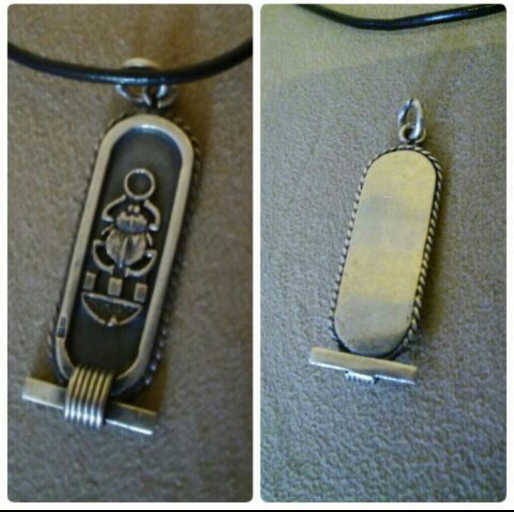 Vintage Egyptian charm, 925 silver
