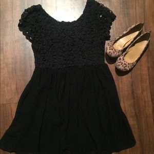 Black mini dress