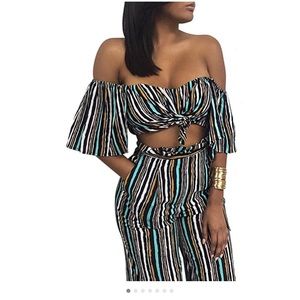 2 piece multi color summer outfit 🌻