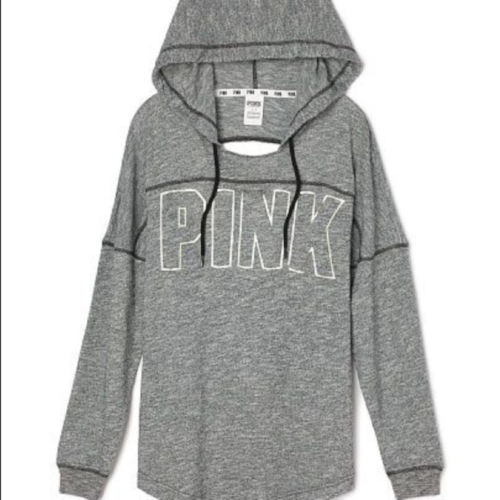 XS Grey Pink Hoodie