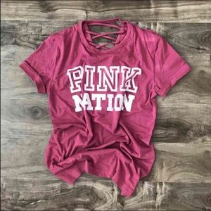 VS Pink | Lace Up Tee