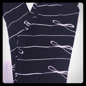 Lularoe unicorn black an white bow ties