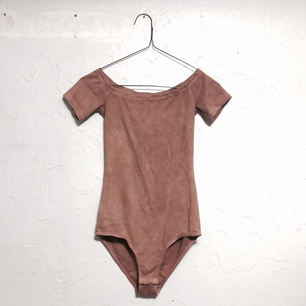 Blush Pink Off the Shoulder Bodysuit