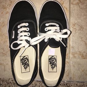 Plain Black Vans