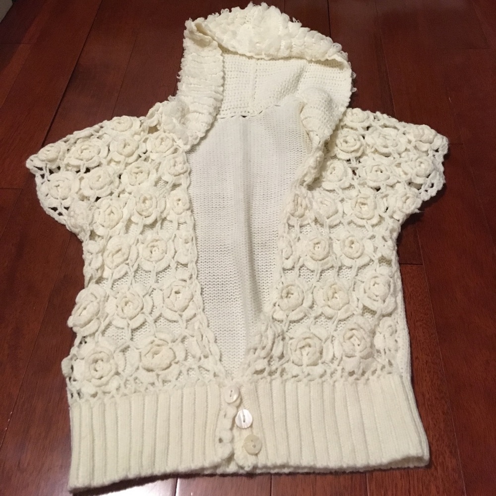 Flower t-shirt cardigan