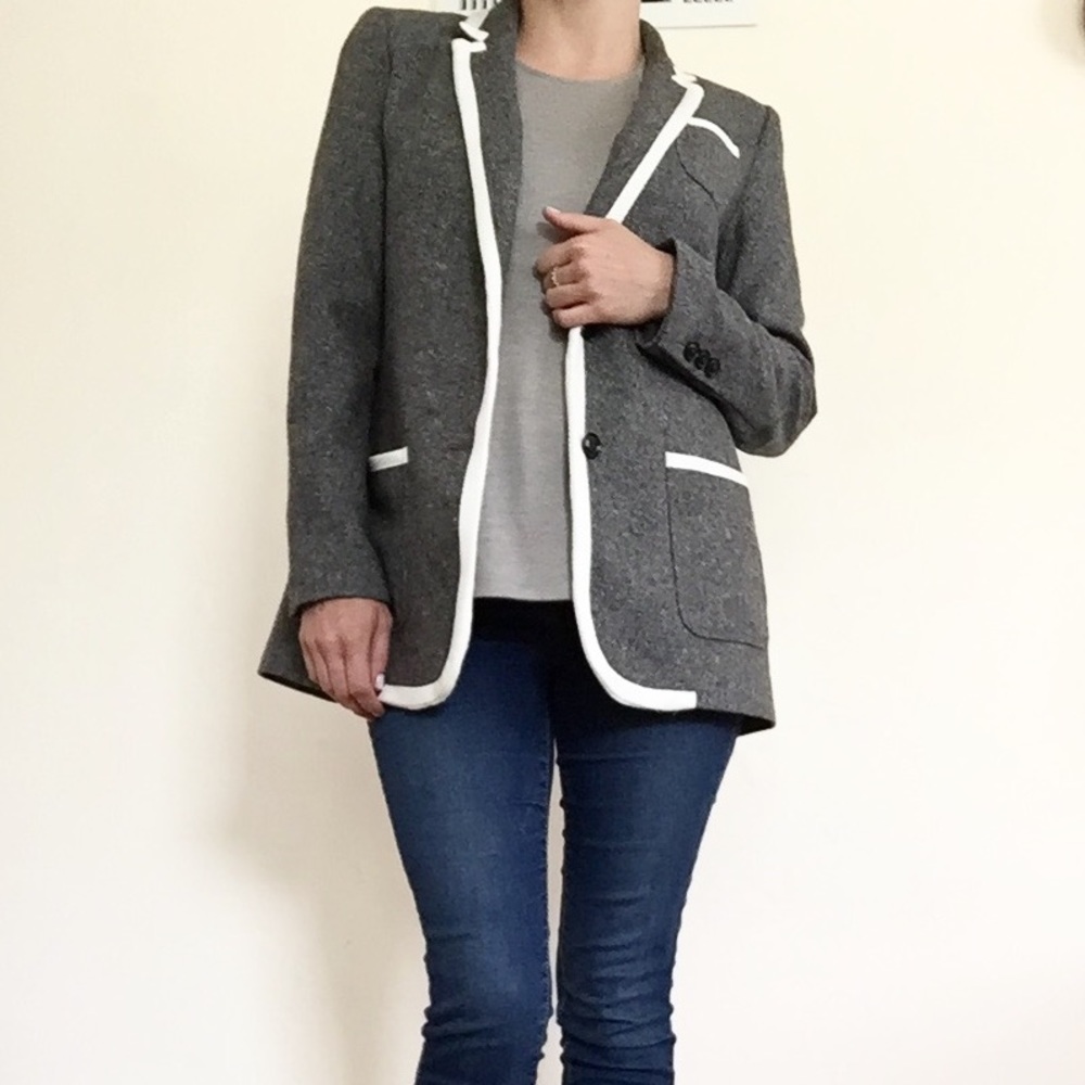 Banana Republic Grey Wool Blazer